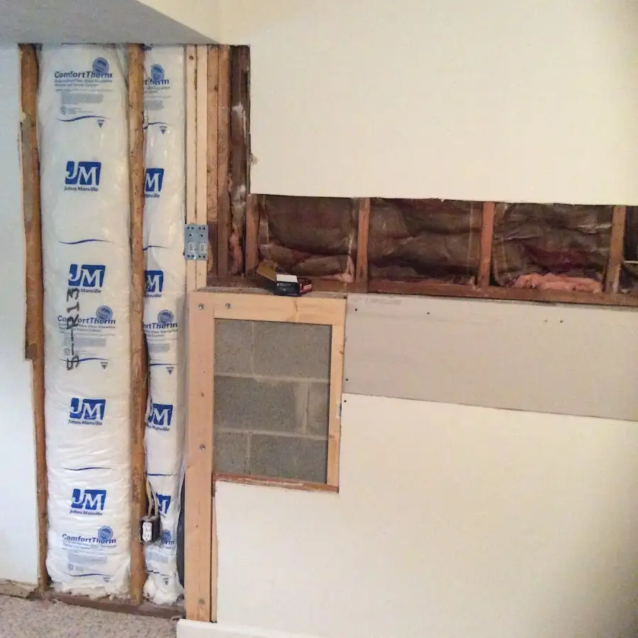Wall insulation replacement during Contents Cleaning & Restoration in Taylorville